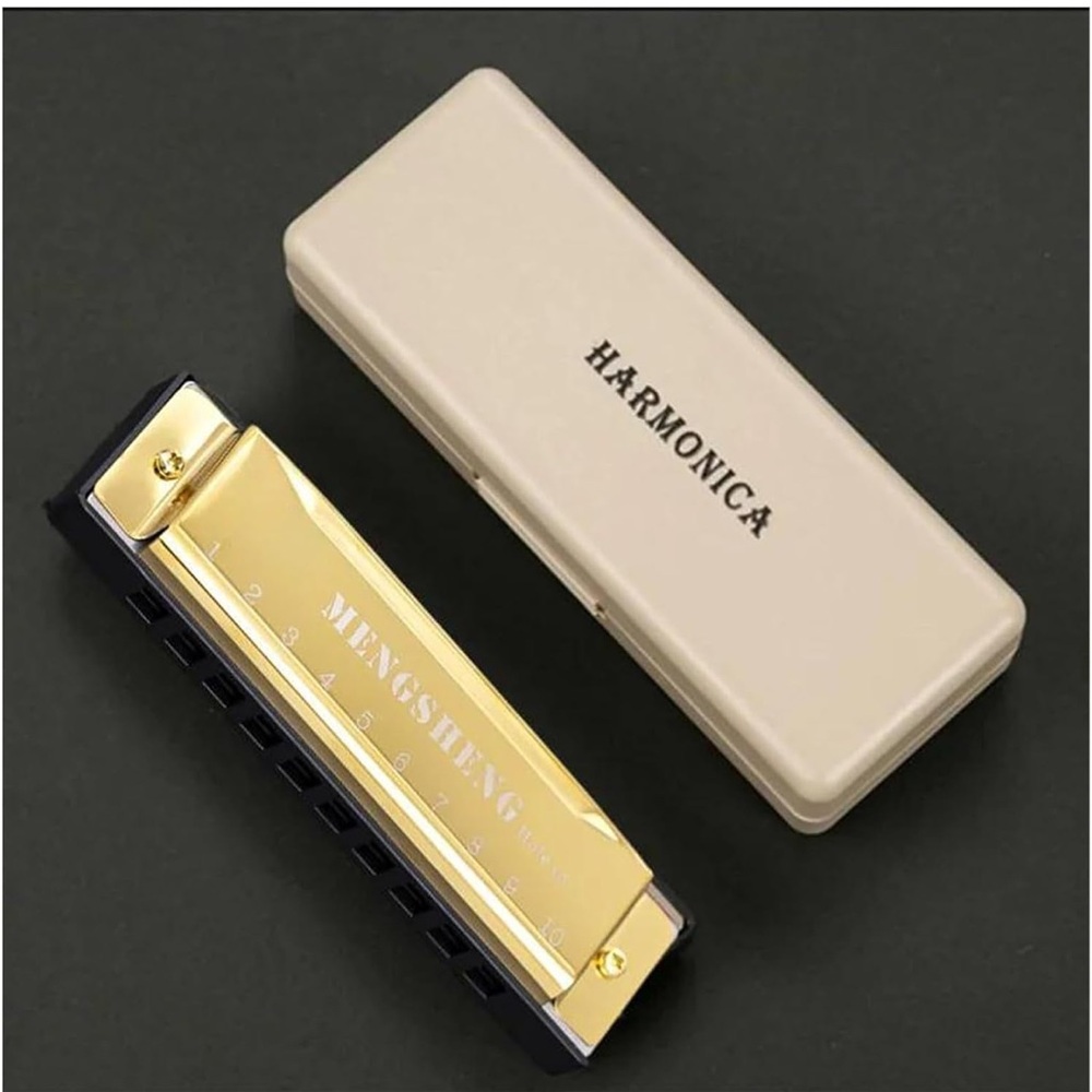 Gold and Black Harmonica